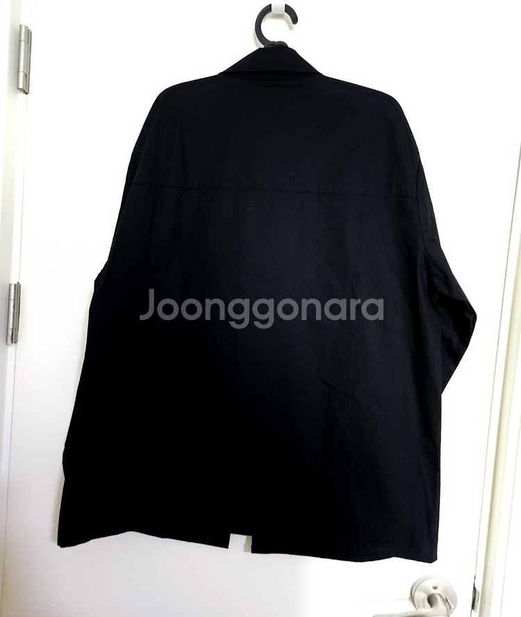 새거 오버핏M 가먼트레이블 코튼 셔츠자켓--4