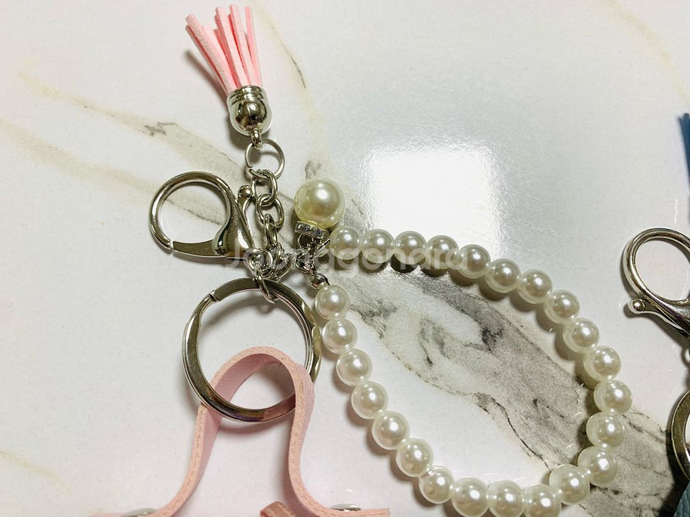 키티 미니백 에어팟케이스 키링 파랑/분홍 새상품--2