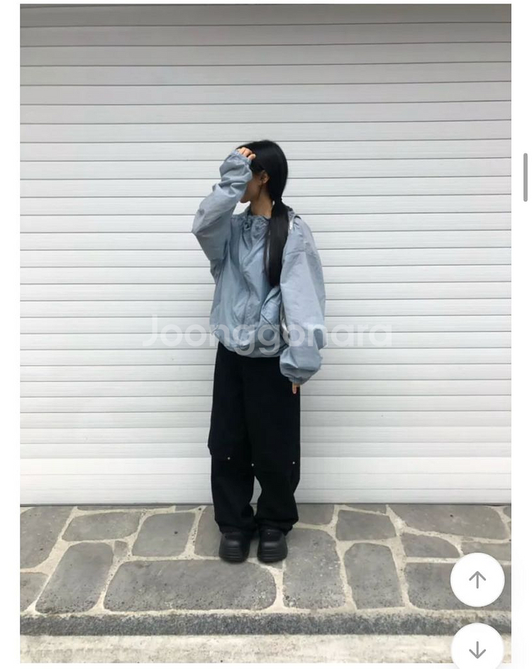 에이블리 남여공용 후드 바람막이 (새상품)--3