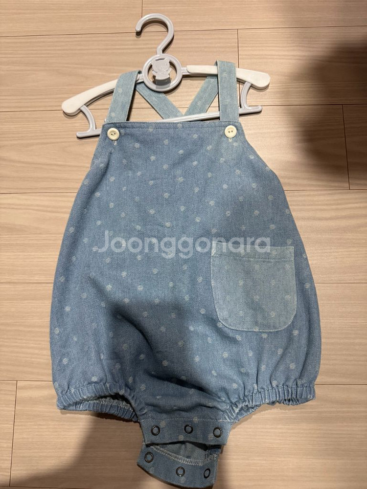 아프리콧스큐디오 클라우디 데님 오버롤--0