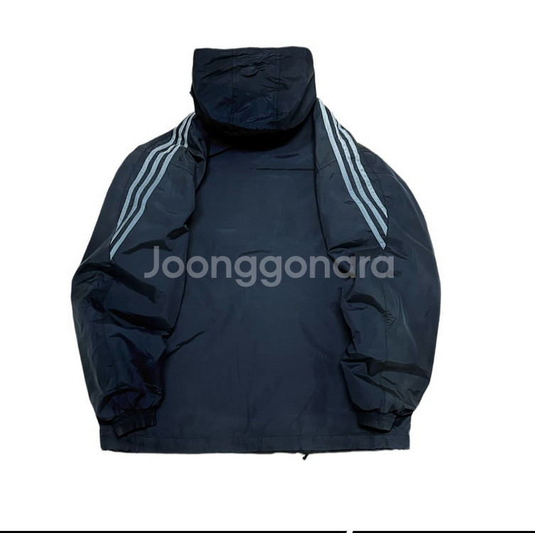 (XL) 아디다스 올드스쿨 누빔점퍼 후드자켓 네이비--1
