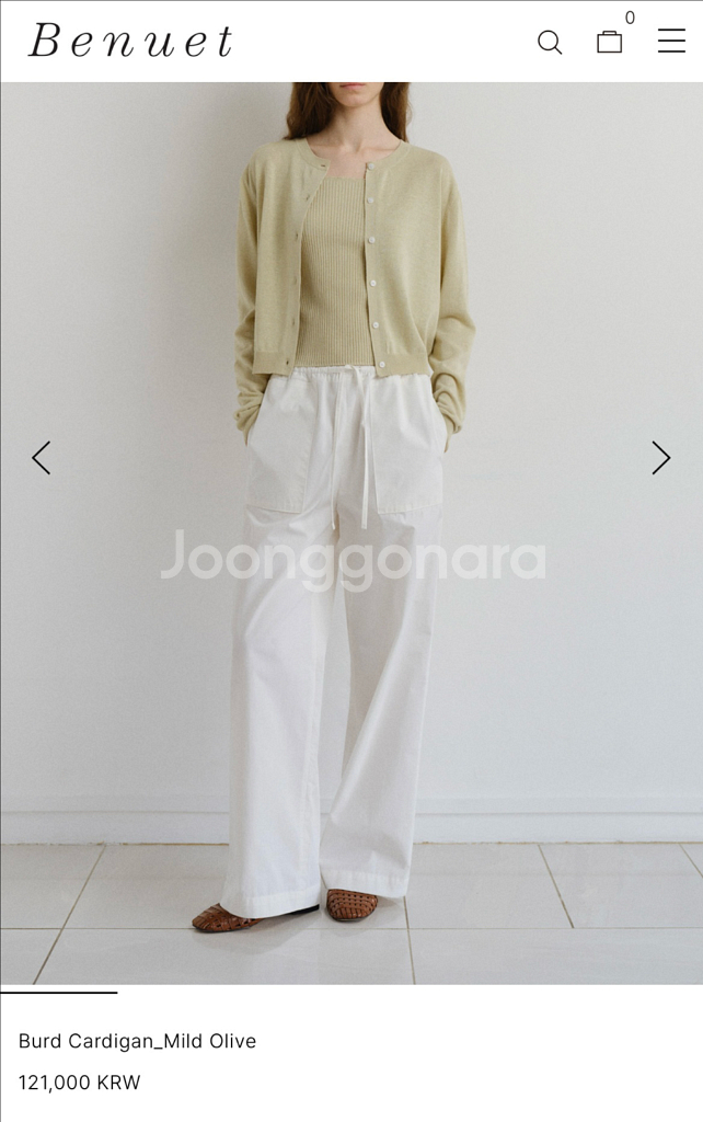 베뉴엣 버드가디건 마일드올리브 새상품--1