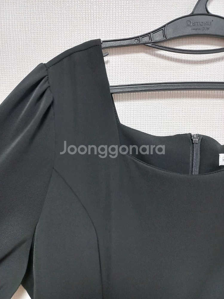 빅사이즈 스퀘어넥 원피스 블랙--2