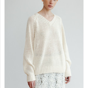 모노하 니트 paper v neck knit