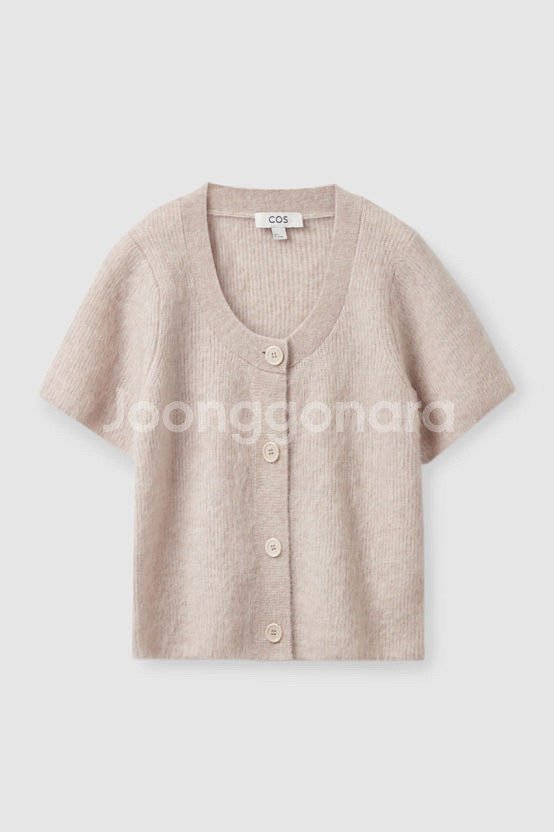 COS 쇼트 슬리브 모헤어 가디건 XS--1