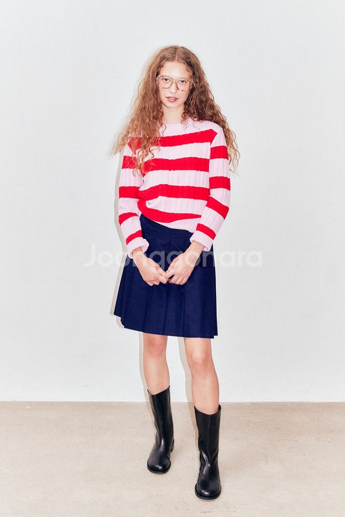 PONYTAIL 스트라이프 니트--0