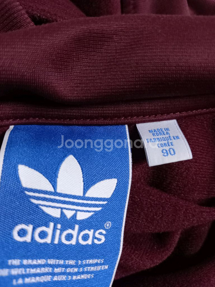 아디다스 파이어버드 버건디 마룬 스카이블루 트랙탑 저지--3
