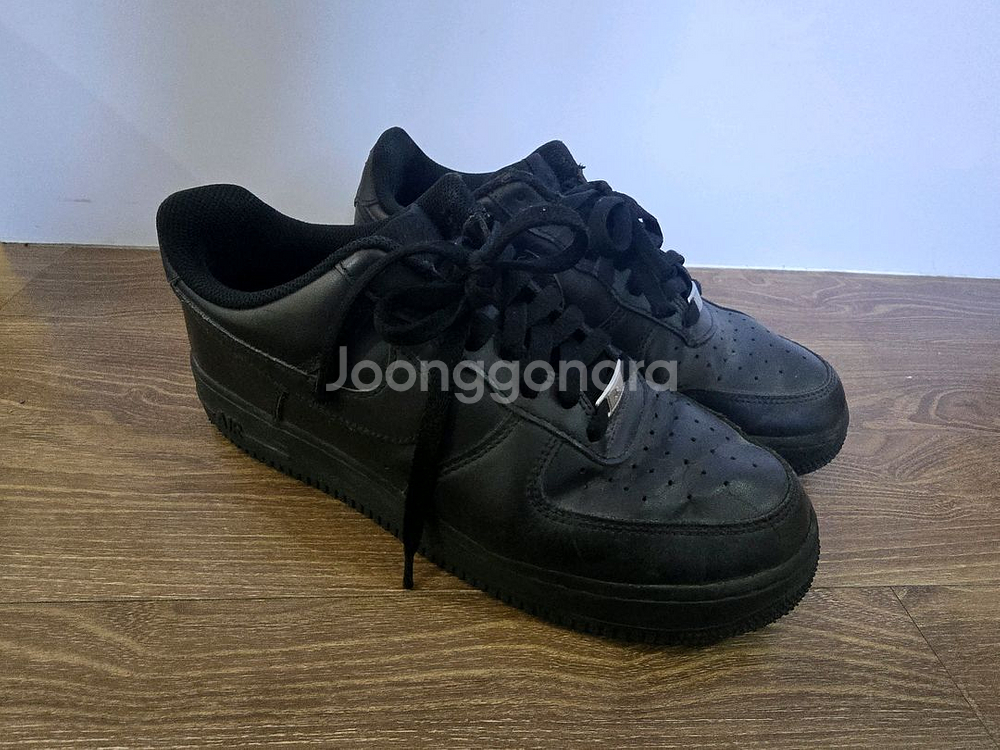 연휴반짝세일)나이키 에어포스 올블랙 275--0