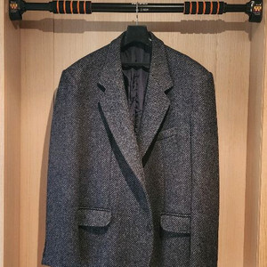 네이비 헤비울트위드 모직자켓 3XL
