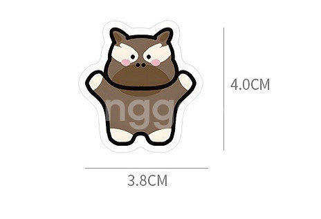 99p 동물 친구들 스티커 빈티지 감성 방수 캐리어--6