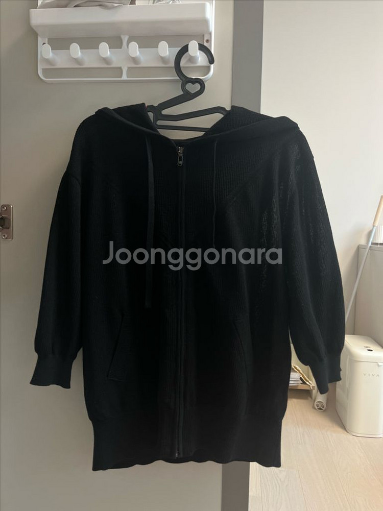 오브제 7부 후드 니트가디건--0