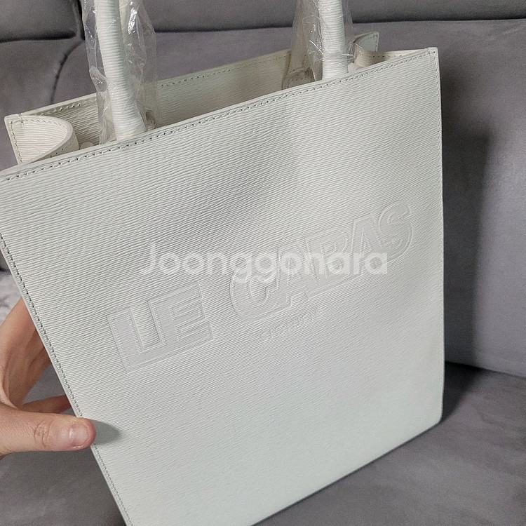 시니피에 르 카바스 T 미디엄 화이트 토트백 크로스백--4