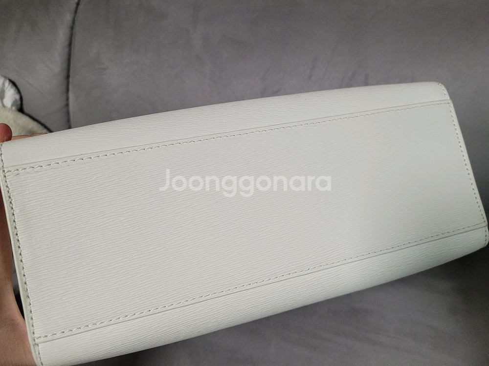 시니피에 르 카바스 T 미디엄 화이트 토트백 크로스백--7