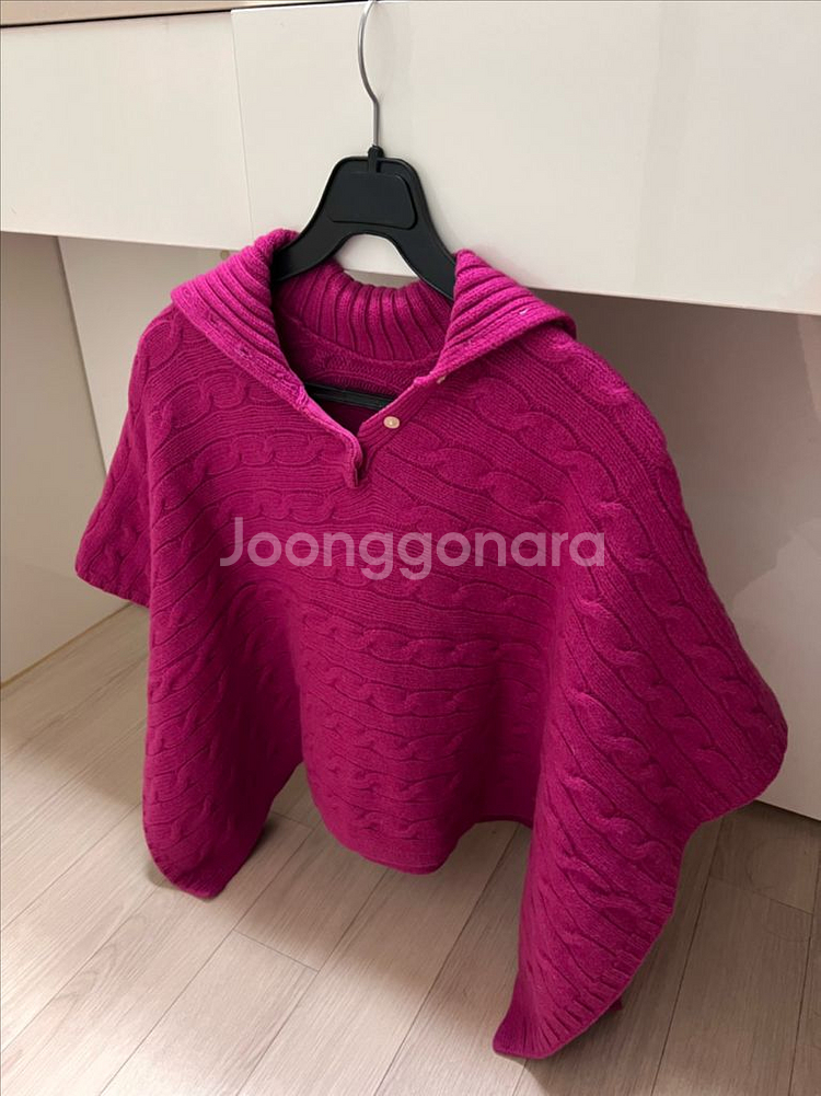 폴로 랄프로렌 울 케이블 니트 케이프 망토숄 가디건판초--0