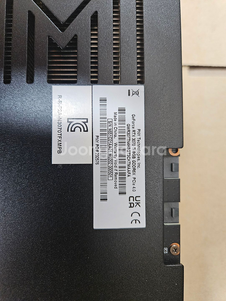 (성남) PNY 지포스 RTX 3070TI 팝니다--3