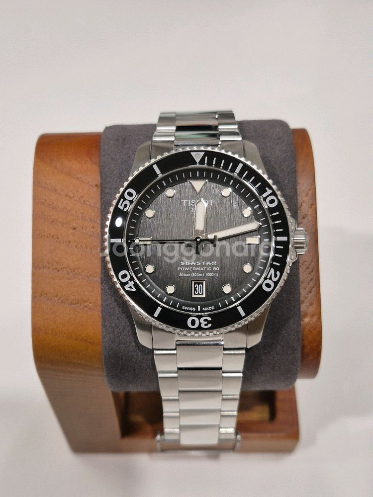 티쏘 씨스타 1000 파워매틱 80 40mm 검판--1