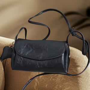 고급 PU 치유쿠 미니 크로스백 숄더백 가방 블랙