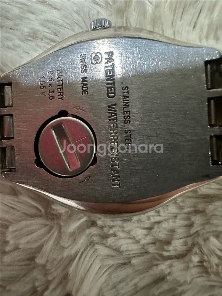 스와치 아이러니 네이비 다이얼 빈티지 시계 판매합니다--7