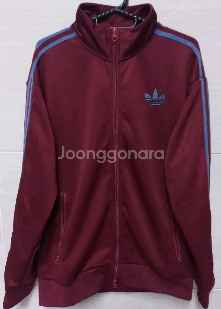 아디다스 희귀 대장급 파이어버드 버건디 와인 실버 져지--0