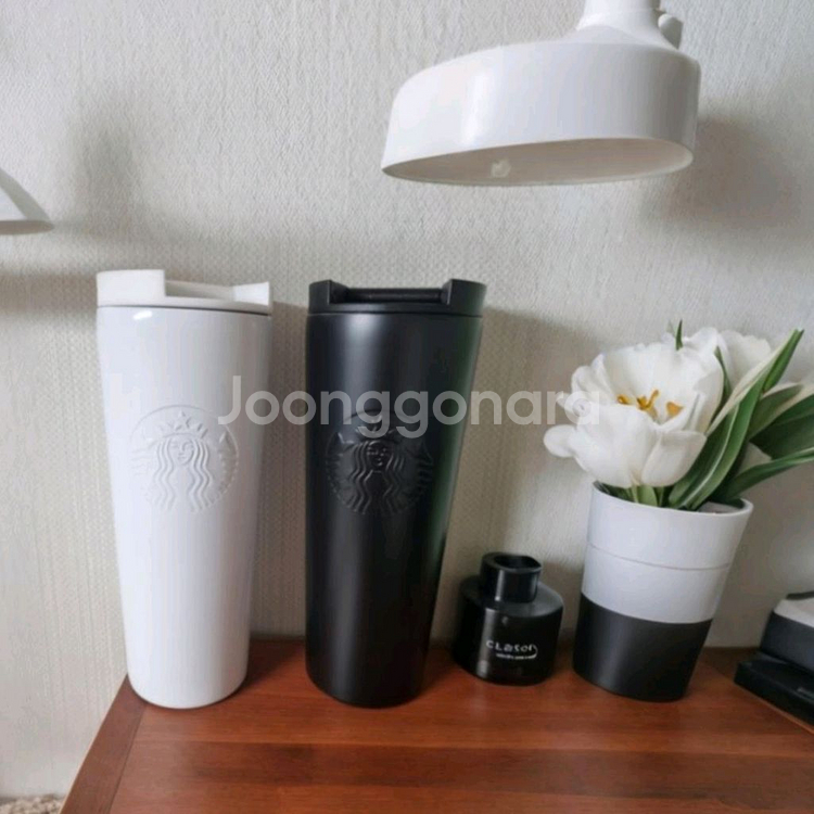 스타벅스 텀블러 보온병 물병 남여공용 선물용도 화이트--1
