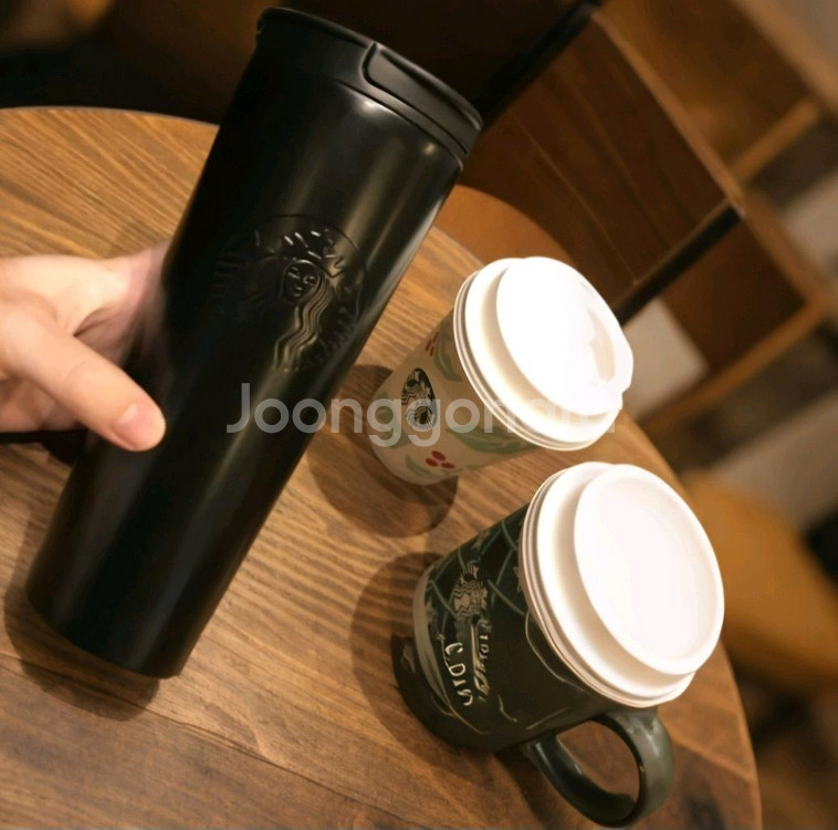 스타벅스 텀블러 보온병 물병 남여공용 선물용도 화이트--3