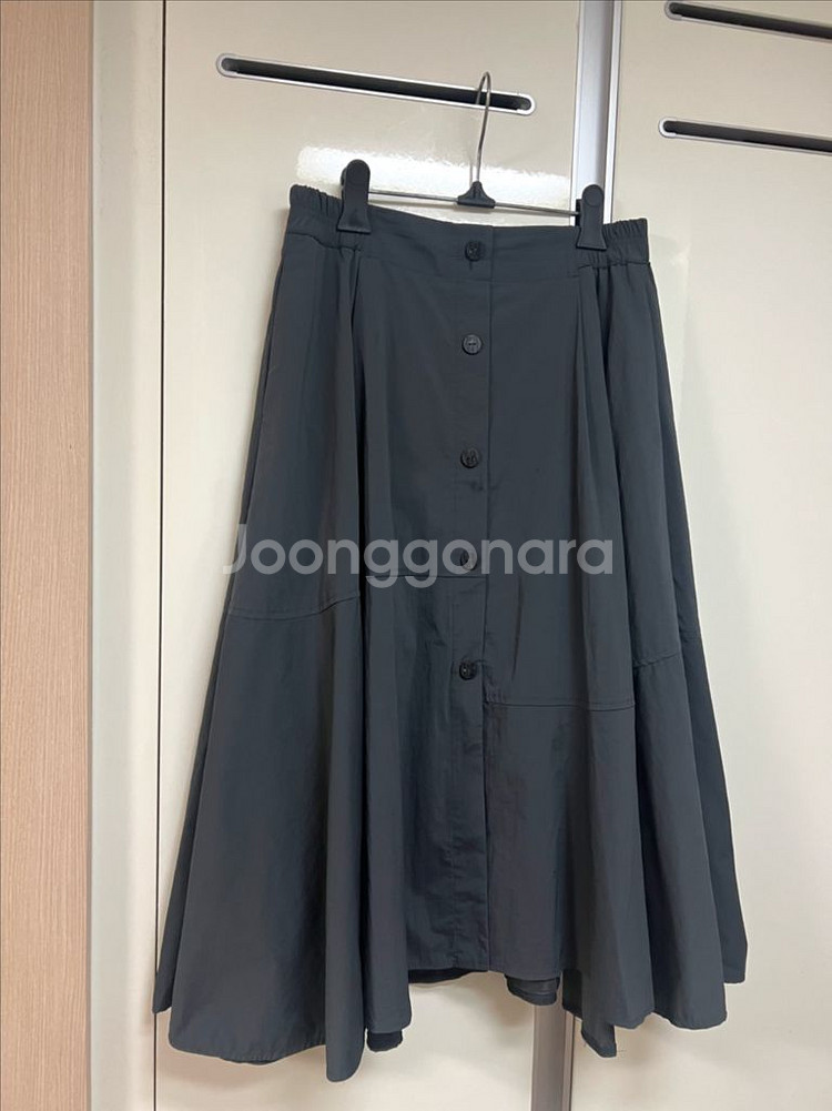 22 한섬 래트바이티 바스락 밴딩 스커트 플레어 롱치마--0