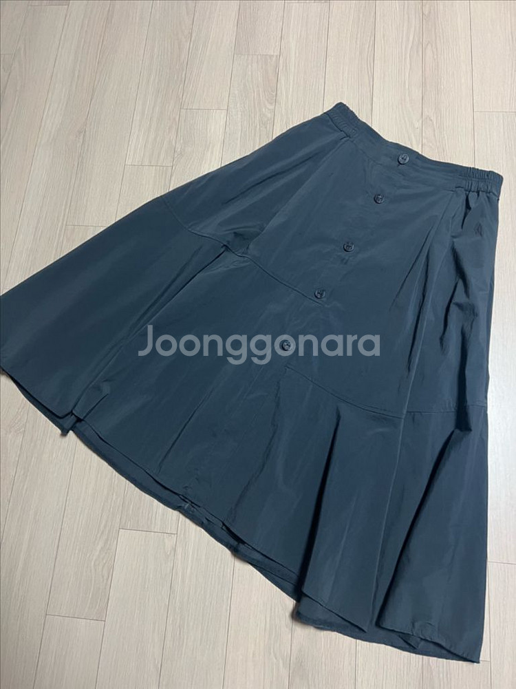 22 한섬 래트바이티 바스락 밴딩 스커트 플레어 롱치마--10