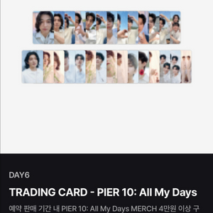 데이식스 피어텐 트레카 랜덤포카 16장