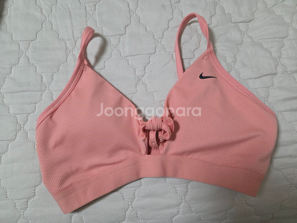 나이키 핑크 스포츠 브라탑--1