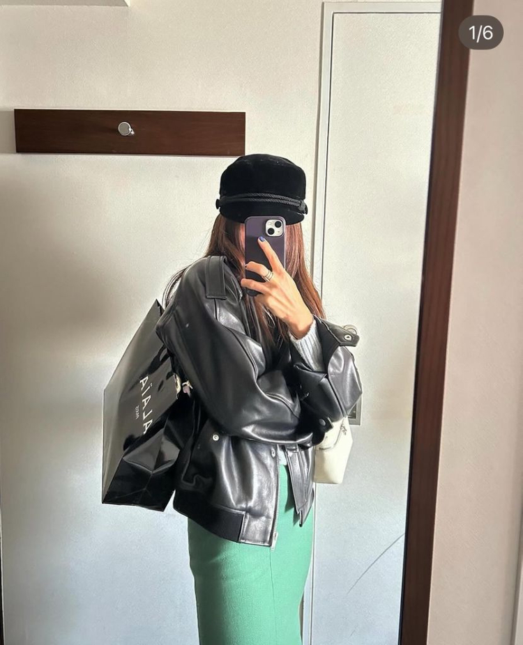 식스앤어하프 레더자켓 S 이미지