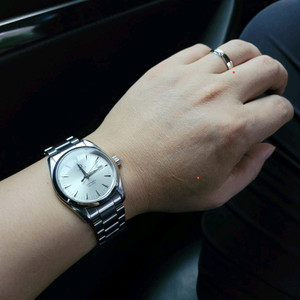 오메가 아쿠아테라 쿼츠 36mm 은판