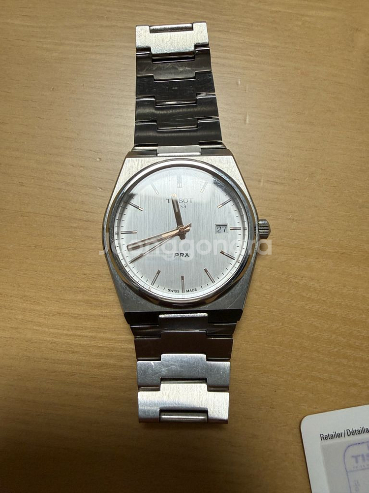 티쏘 prx 40mm 쿼츠 실버--1