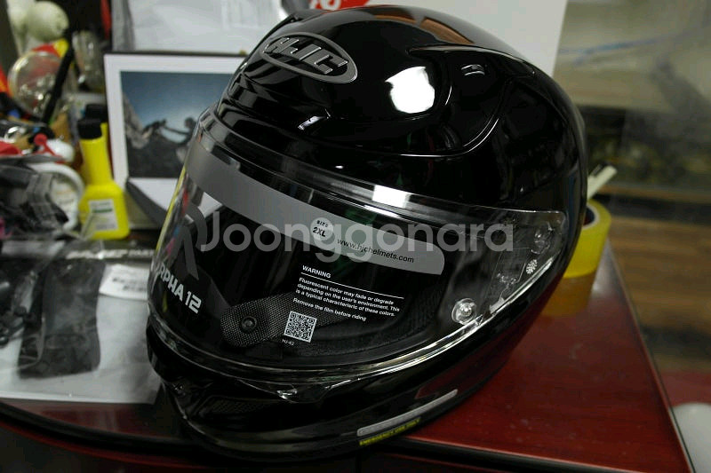 [신품] 홍진 알파12 유광 2XL -검정---1