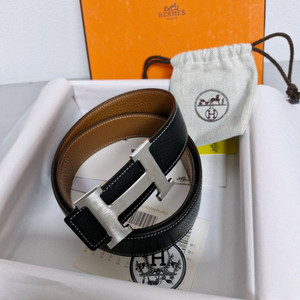 에르메스 은장 양면 가죽벨트 90 사이즈 팝니다