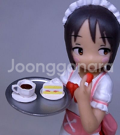 고전빈티지딸기마시마로메이드웨이트리스카페핑크미소녀피규어--0