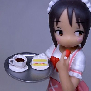 고전빈티지딸기마시마로메이드웨이트리스카페핑크미소녀피규어