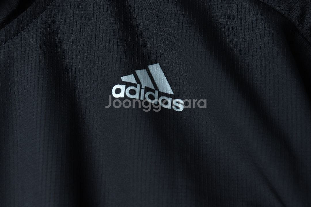 (XL) 아디다스 집업져지 트랙탑 검흰 올드스쿨--4