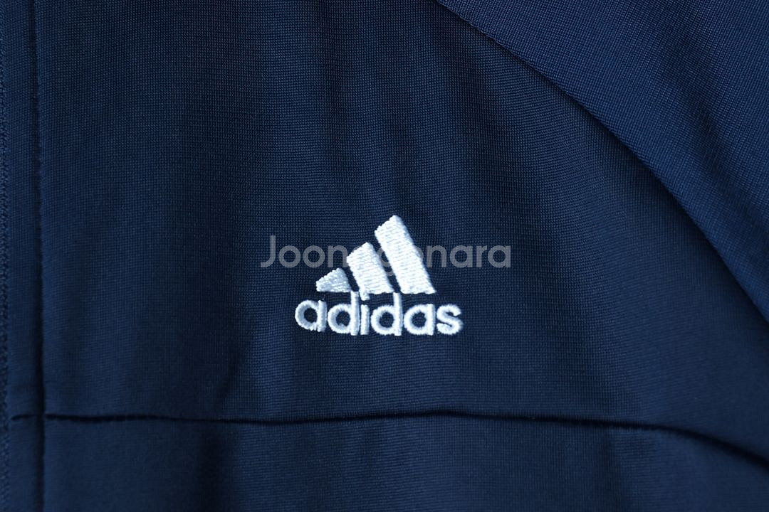 (M-L) 아디다스 집업져지 트랙탑 네이비 삼선--4