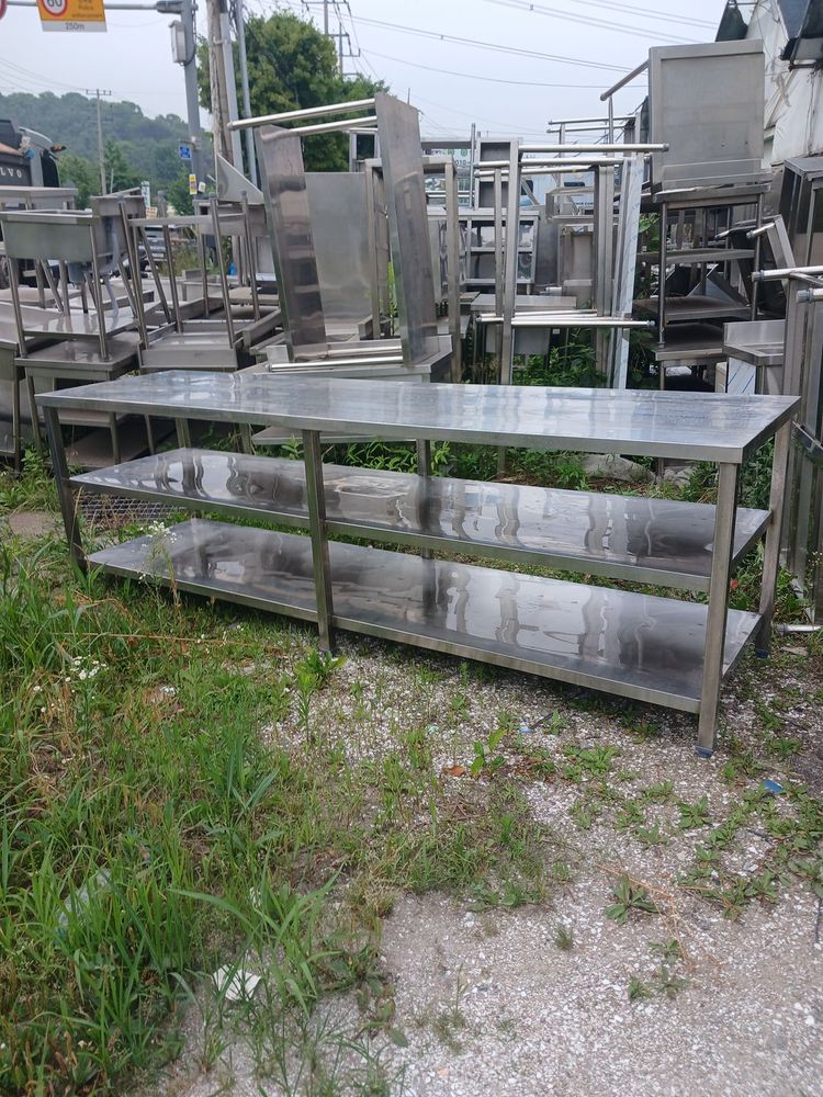 대형스텐작업대, 초음파식기세척기용 씽크대(족발씽크대) 이미지