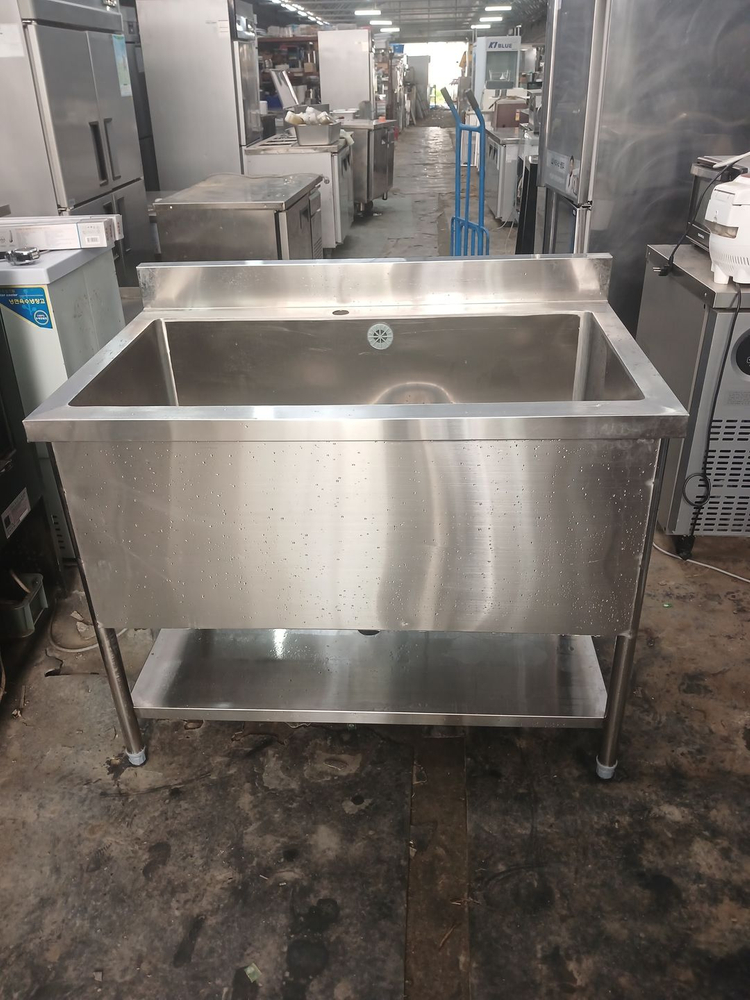 대형스텐작업대, 초음파식기세척기용 씽크대(족발씽크대) 이미지