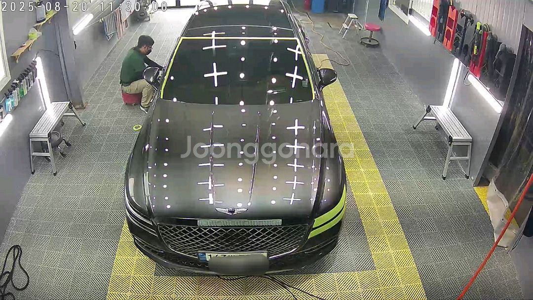 제네시스 G80 M+광택 유리막코팅--2
