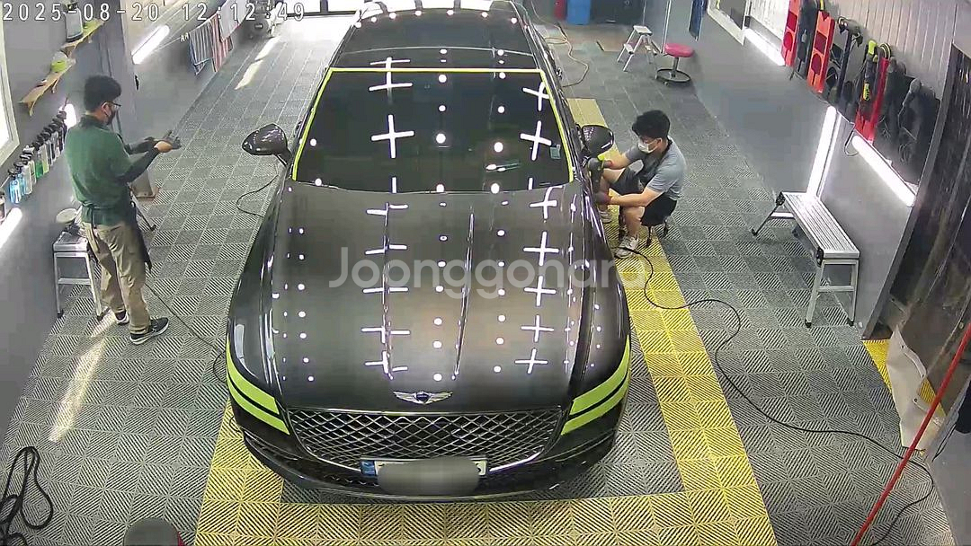 제네시스 G80 M+광택 유리막코팅--3