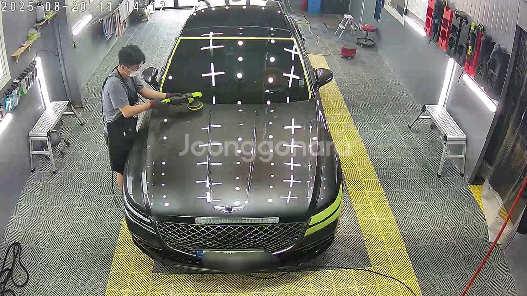 제네시스 G80 M+광택 유리막코팅--1