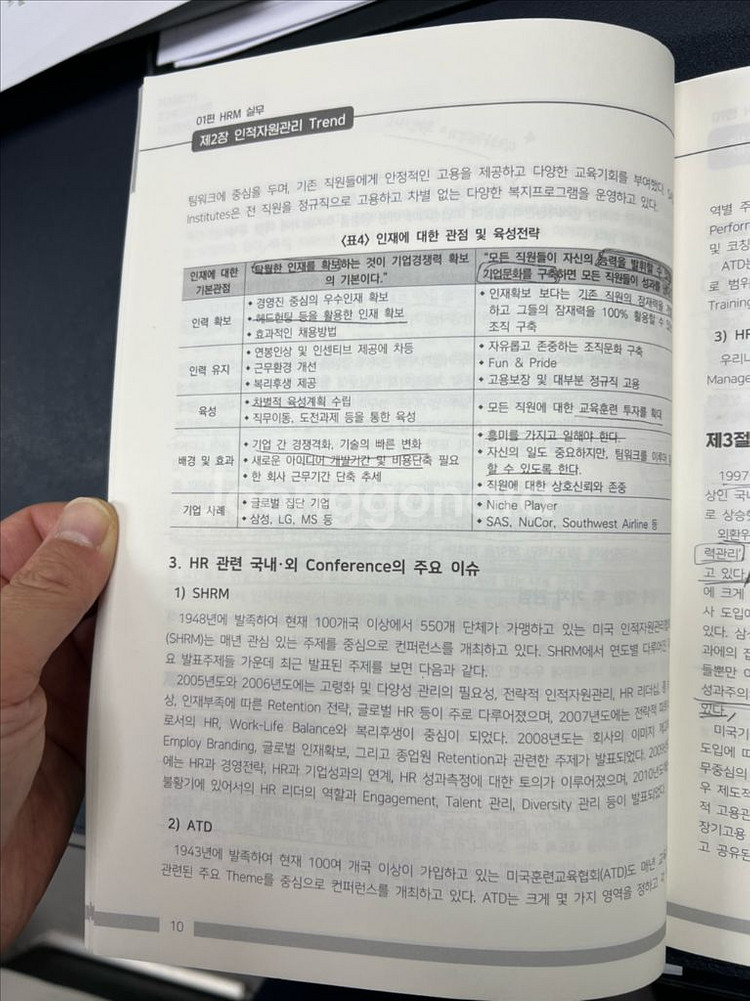 한국공인노무사회 HRM전문가 교재(구판) 택포 1만--2
