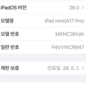아이패드 미니 7세대 (A17, 256GB)