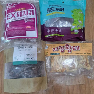 강아지 간식 사진일괄돼지귀.오리목뼈.져키.황태