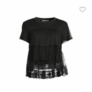 Alice+Olivia 레이스 티 XS