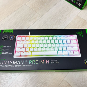 레이저 헌츠맨 V3 프로 미니 화이트 US 래피드트리거