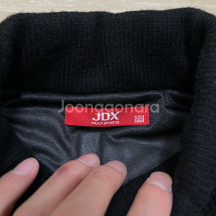 JDX 골프웨어 다운 울 니트 배색 패딩 점퍼 S/90--4