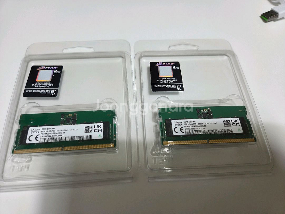 SK하이닉스 DDR5 5600 8GB 램 노트북용 새거--0